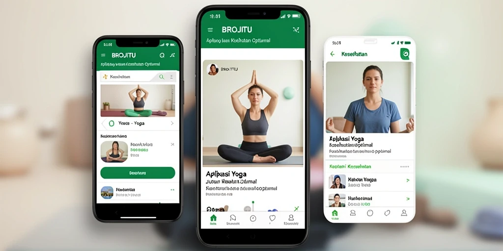 Tampilan antarmuka aplikasi Yoga yang intuitif dan mudah digunakan.
