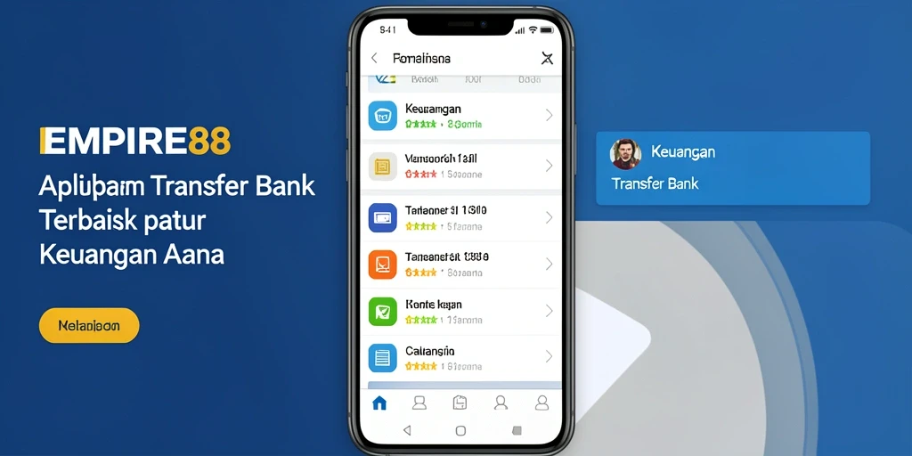 Antarmuka pengguna EMPIRE88 untuk Transfer Bank yang menarik dan mudah digunakan.