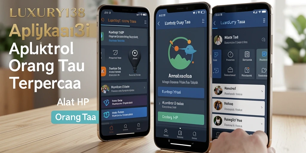 Tampilan antarmuka pengguna aplikasi Kontrol Orang Tua.