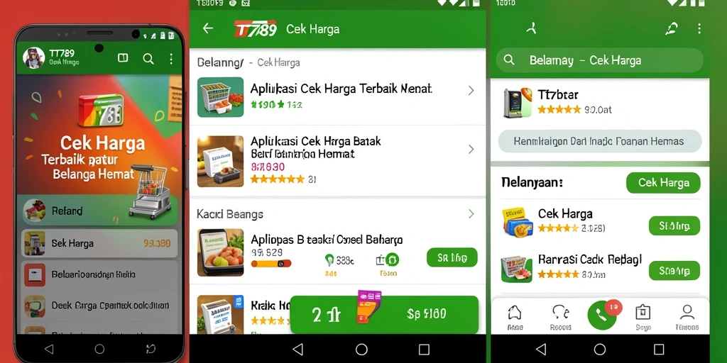 Tampilan antarmuka aplikasi TT789 untuk cek harga produk.